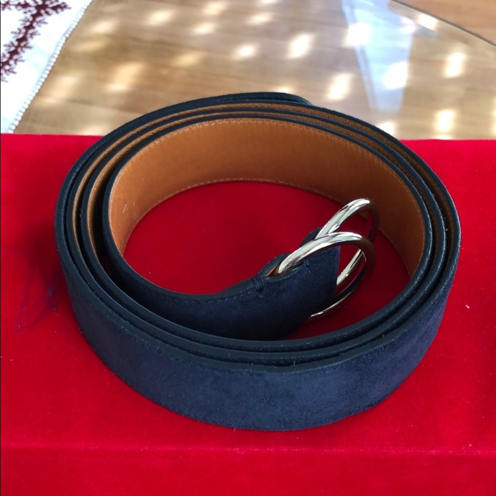 Suede leather belt